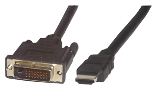LINK'UP ADAPHDMIDV10 HDMI Male 19 pts / DVI-D male 10m